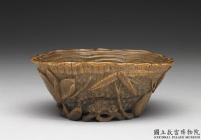 图片[3]-Carved rhinoceros horn washer with flowers and fruits decoration, Late Ming dynasty-China Archive